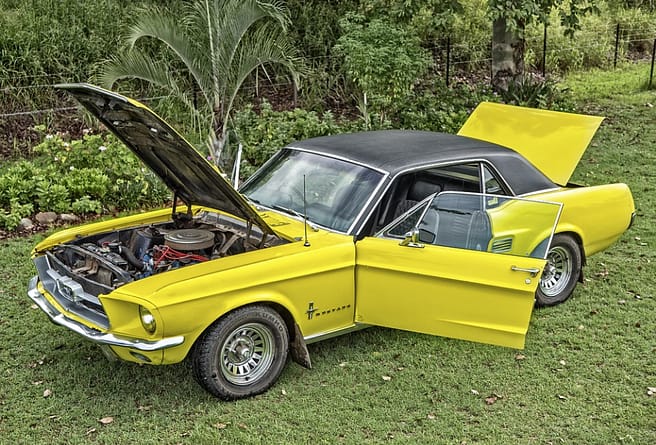 a yellow car